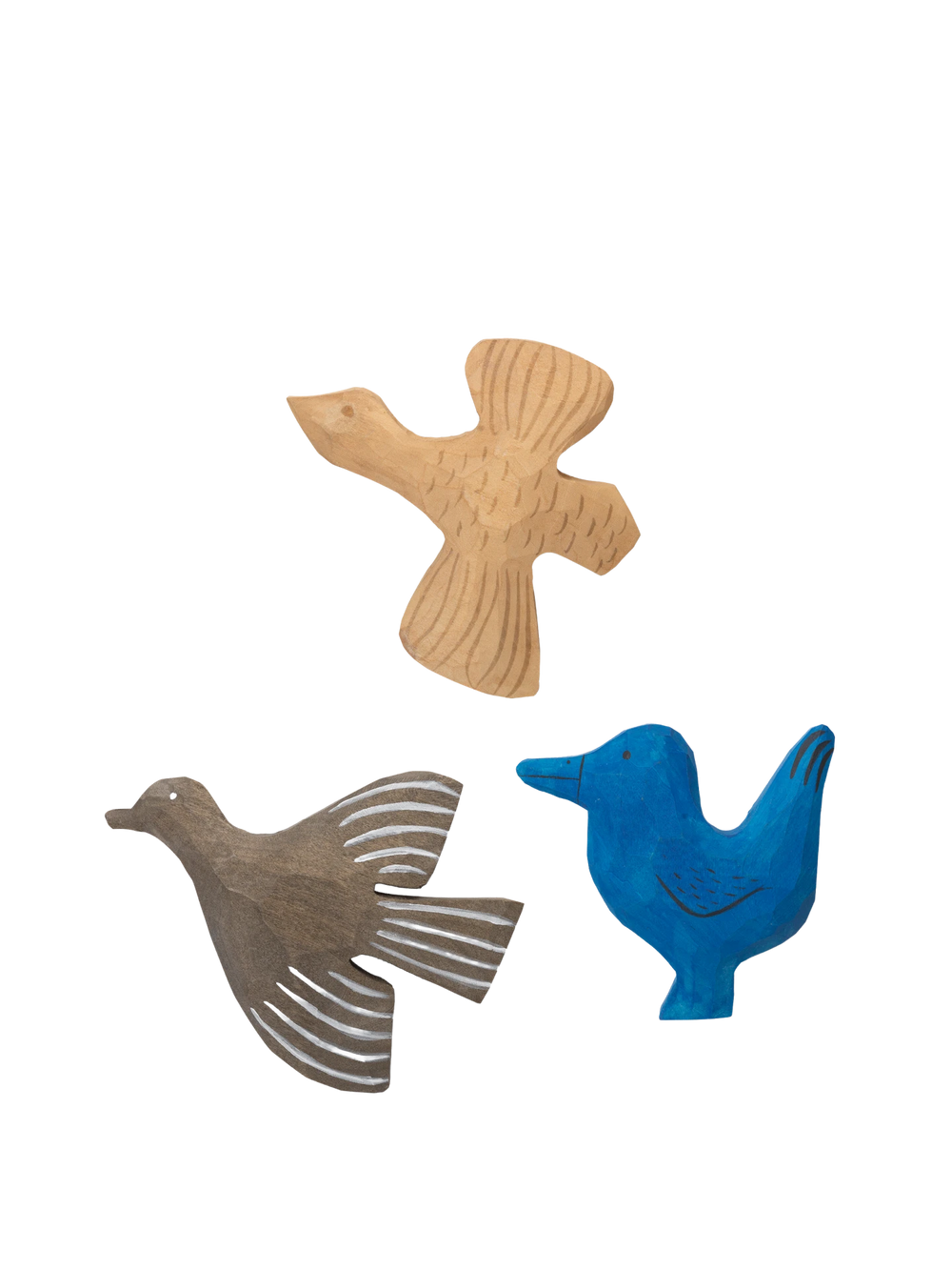 Bird Hooks Gift Set - Anthracite/Natural/Blue