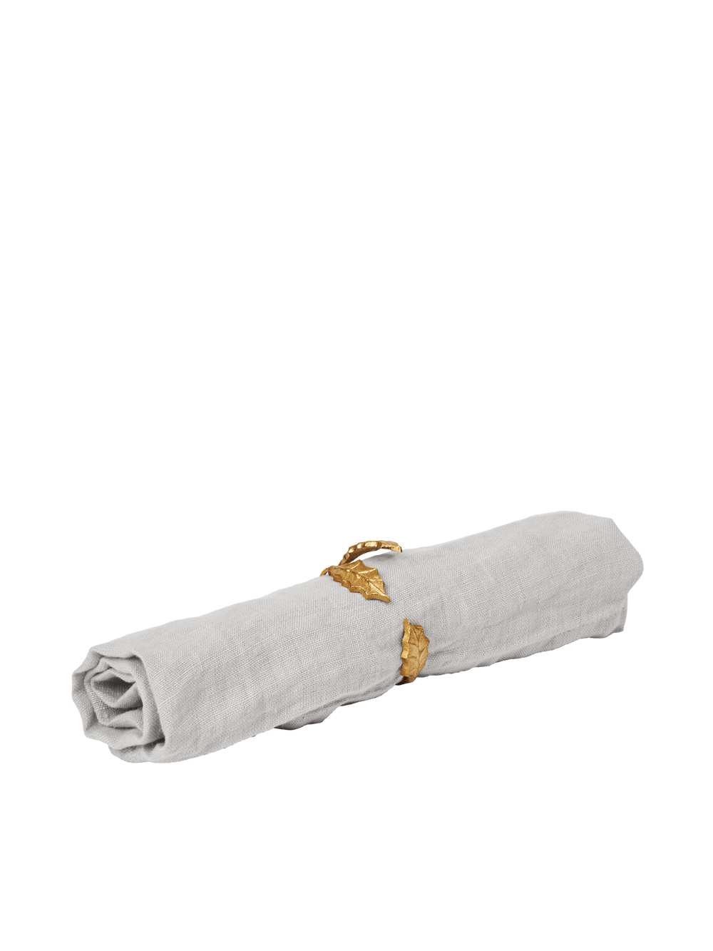 Holly Leaf Napkin Rings - Set of 4 - Brass