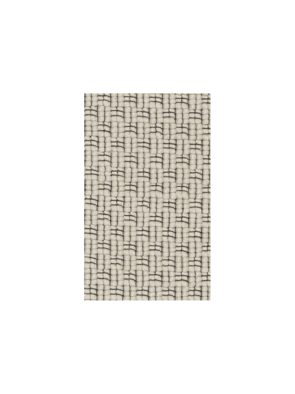 Udo Rug Sample i off-white/svart med grov korgvävsstruktur