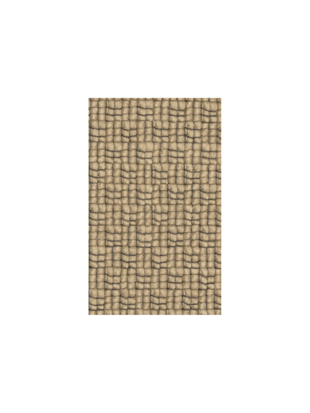Rug Sample av Udo i ljusbrun/svart med korgvävd textur i buklé