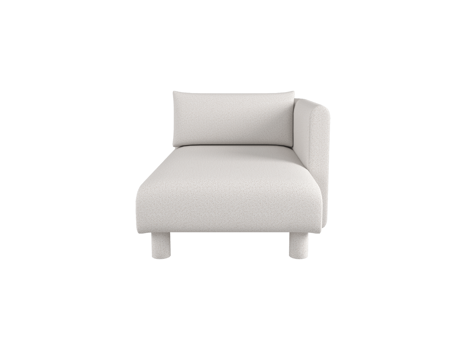Dase Dase Sofa Chaise Longue Right Soft Bouclé - Off-white/Sand – Ferm Living