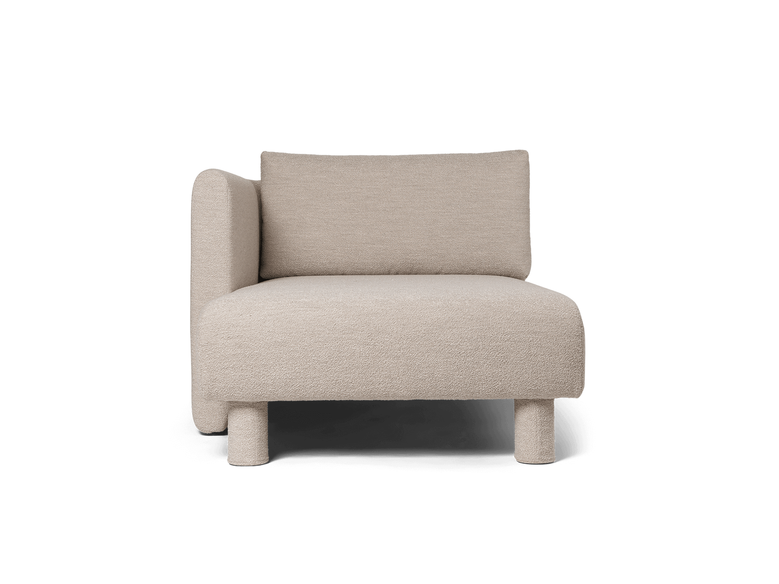 Dase Dase Sofa - Vänster Chaise Longue Modul - Naturlig Mjuk Bouclé | Ferm ...