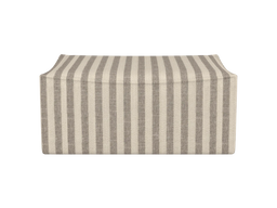 Catena Pouf Rectangular i Louisiana med ränder i sand/off-white